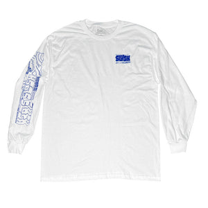 SLUSH "DISTORTION" LONGSLEEVE T-SHIRT - WHITE